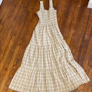 Plaid Sleeveless Maxi Dress